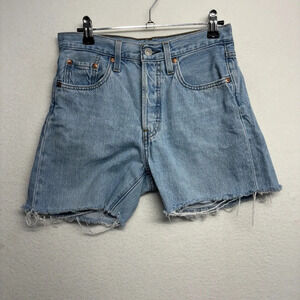 Levi's 501 S Skinny Cutoff Shorts Light Wash 25